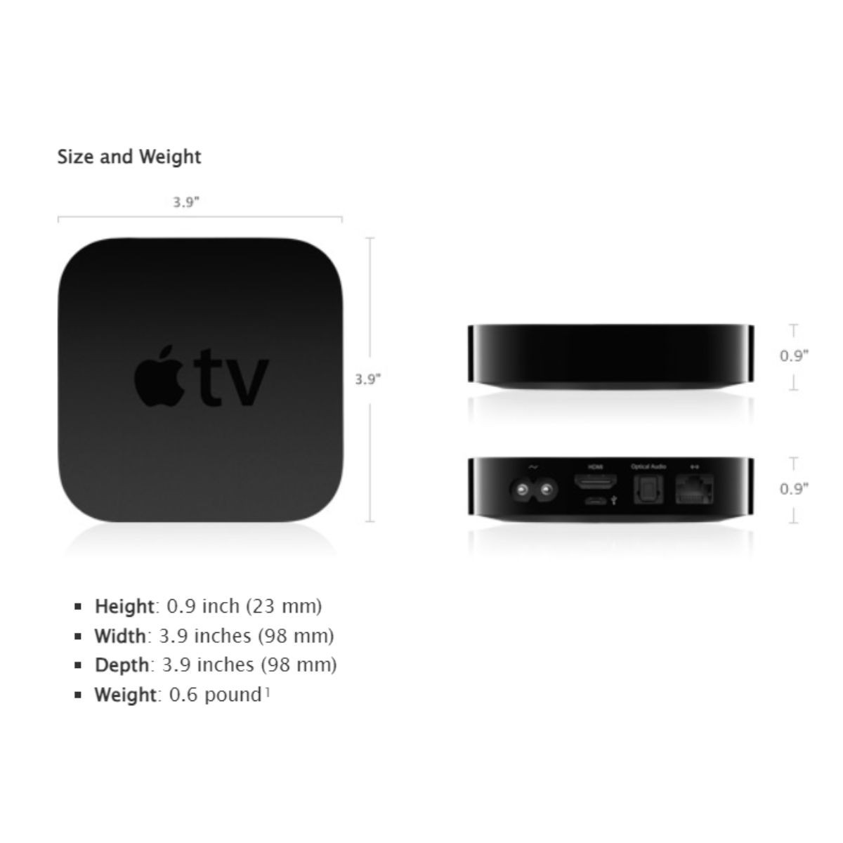 Apple® TV, 8GB, A1469 (3rd Generation, 2012 Release) product image