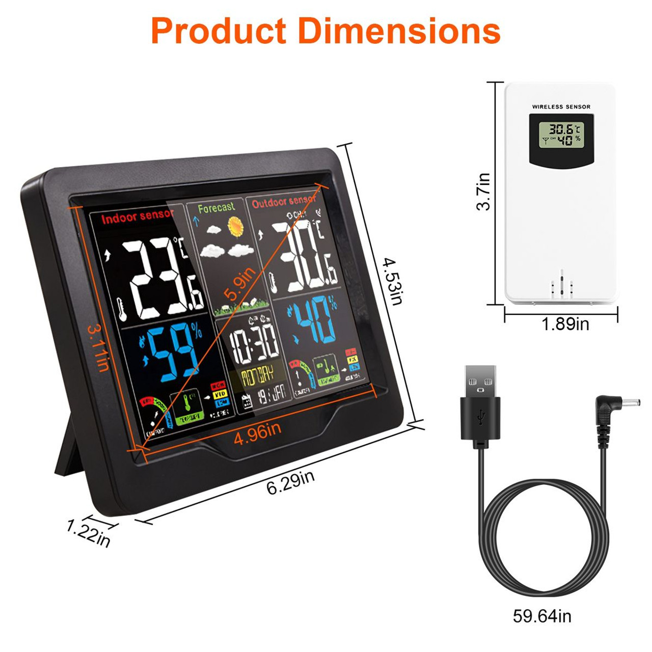 iMounTEK® Weather Station Alarm Clock product image