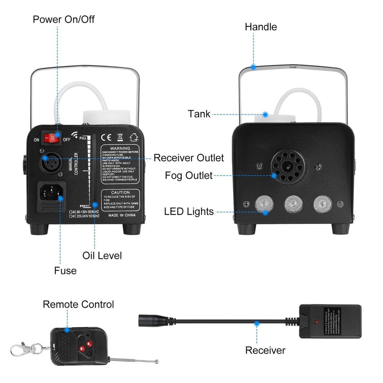 iMounTEK® Colorful LED 400W Fog Machine product image