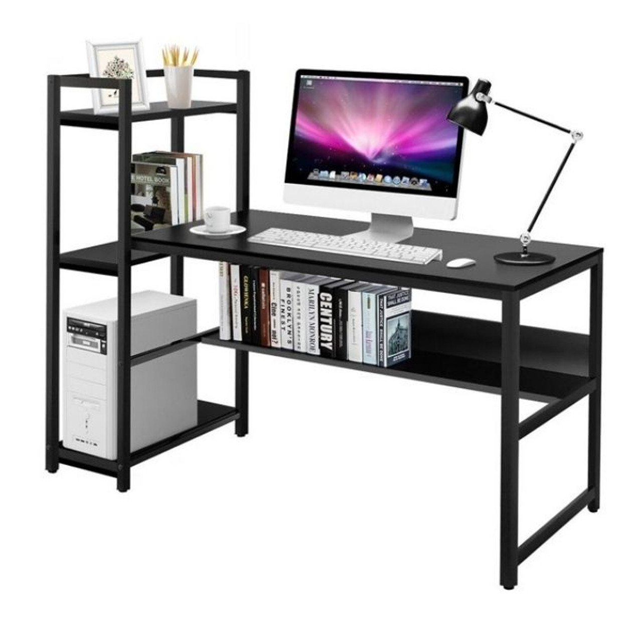 Multifunctional Computer Desk with 4-Tier Storage Shelves product image