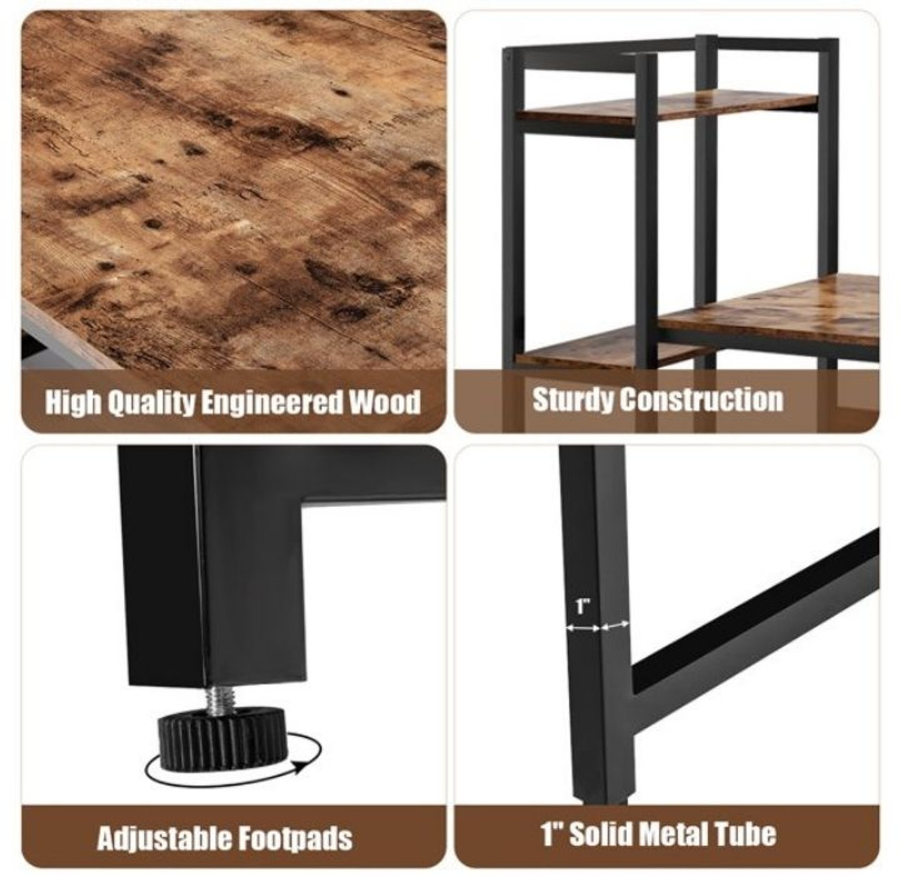 Multifunctional Computer Desk with 4-Tier Storage Shelves product image