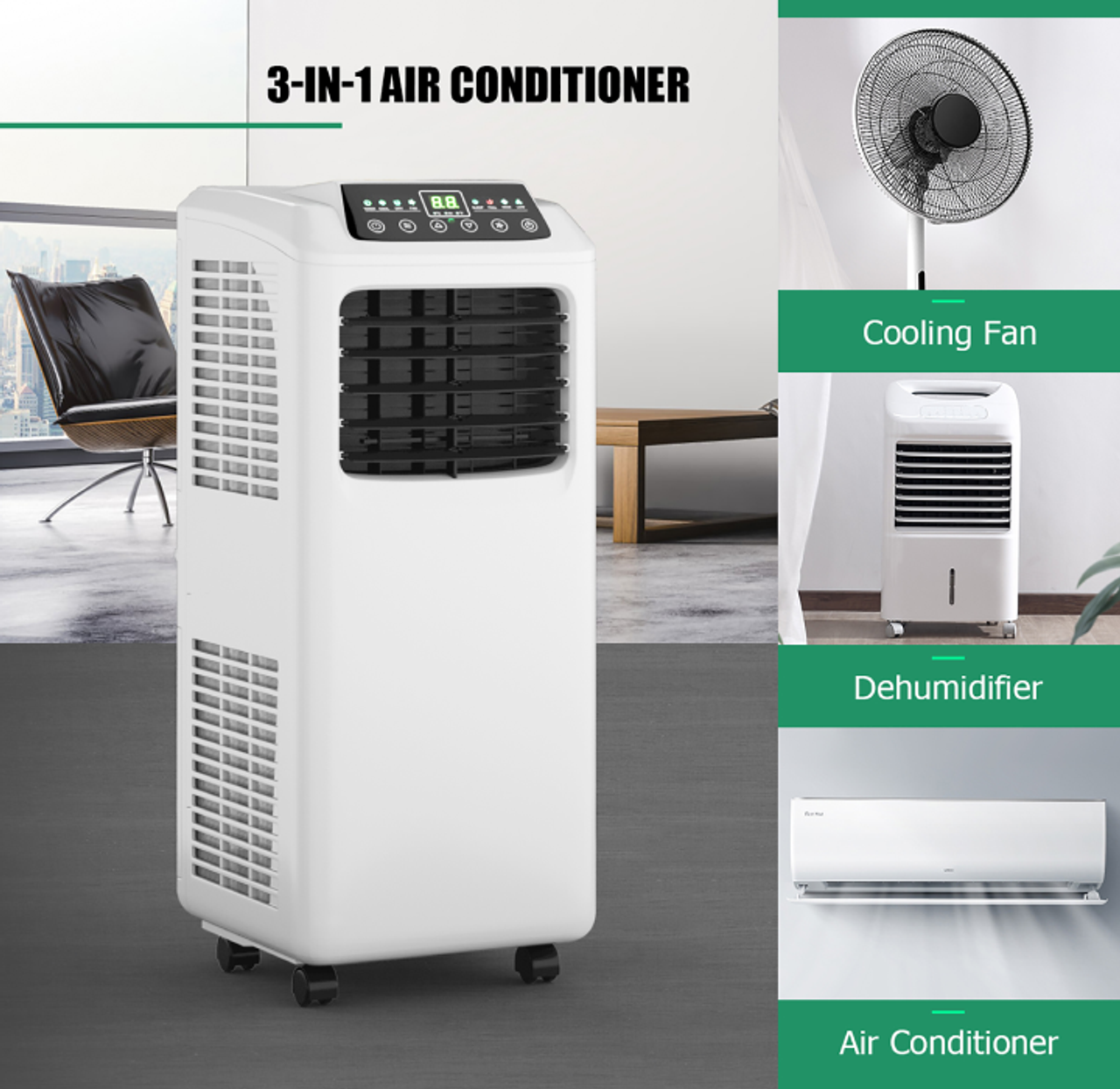 Portable 8,000BTU Air Conditioner & Dehumidifier with Remote product image