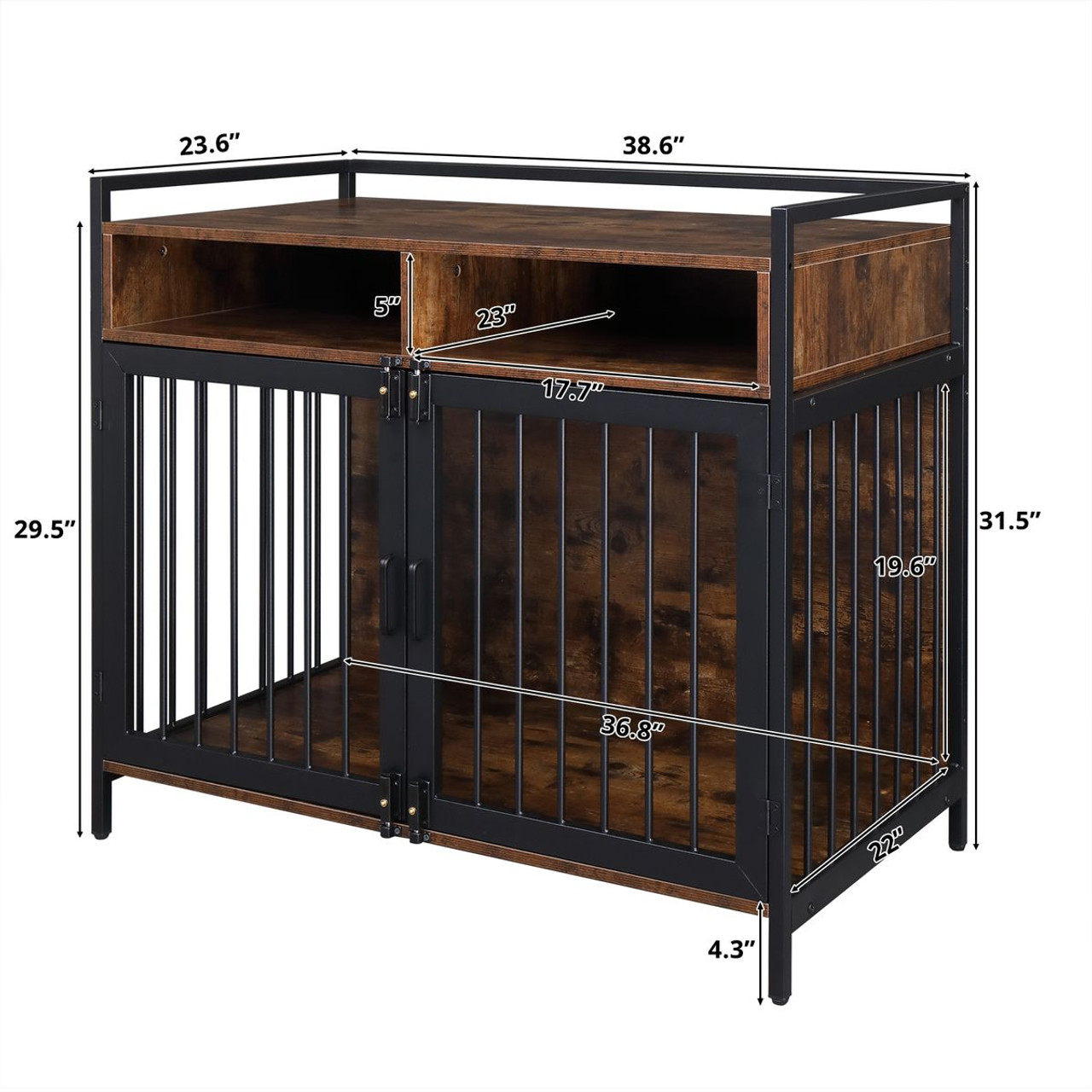 Indoor Heavy-Duty Super Sturdy Dog Cage Kennel with Storage product image