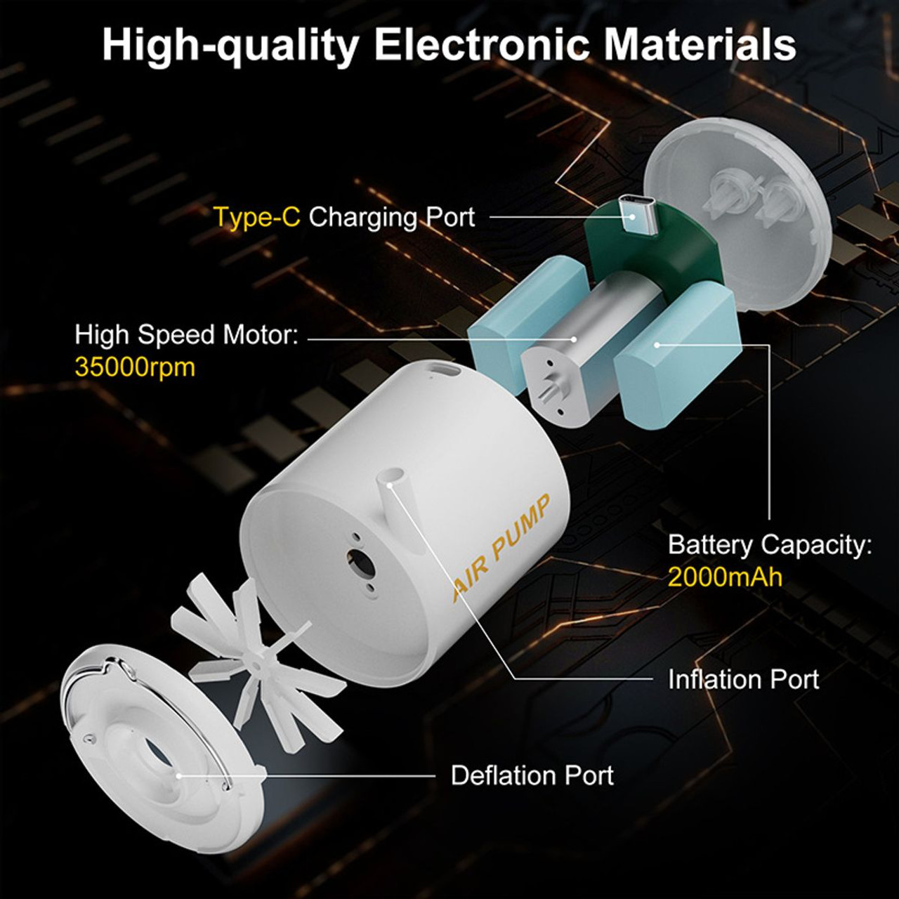 Travel Air Pump with LED Lantern product image