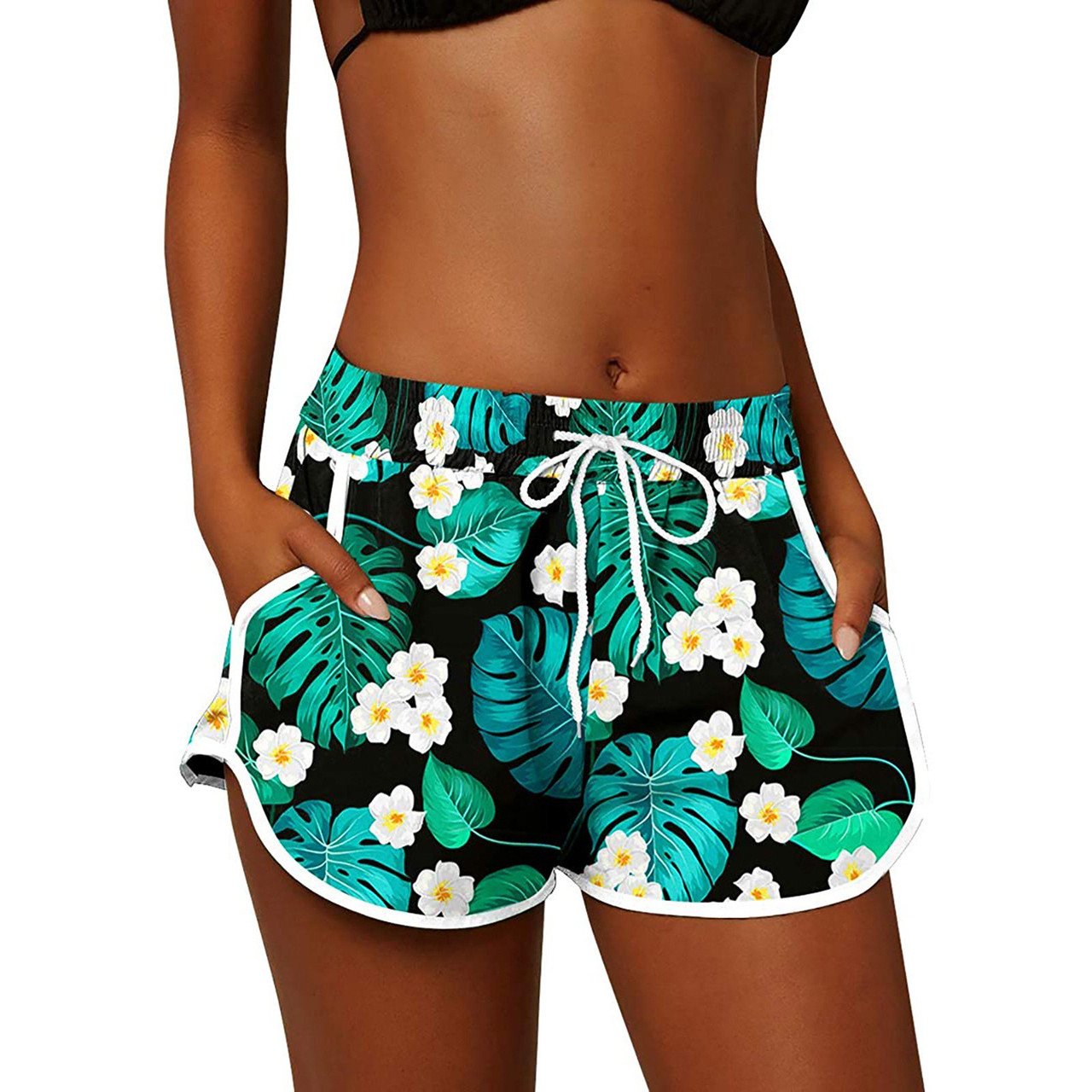 Women's High-Waisted Boardshorts with Pockets (3-Pack) product image