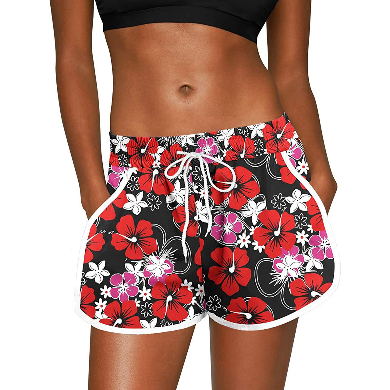 Women's High-Waisted Boardshorts with Pockets (3-Pack) product image