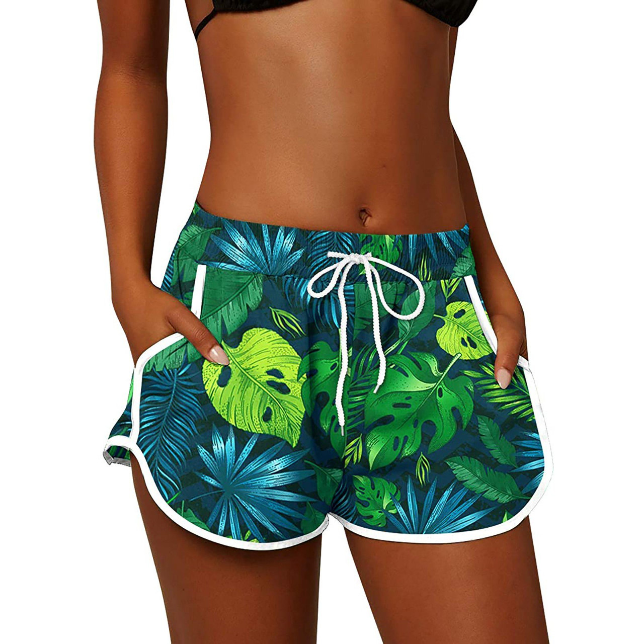 Women's High-Waisted Boardshorts with Pockets (3-Pack) product image