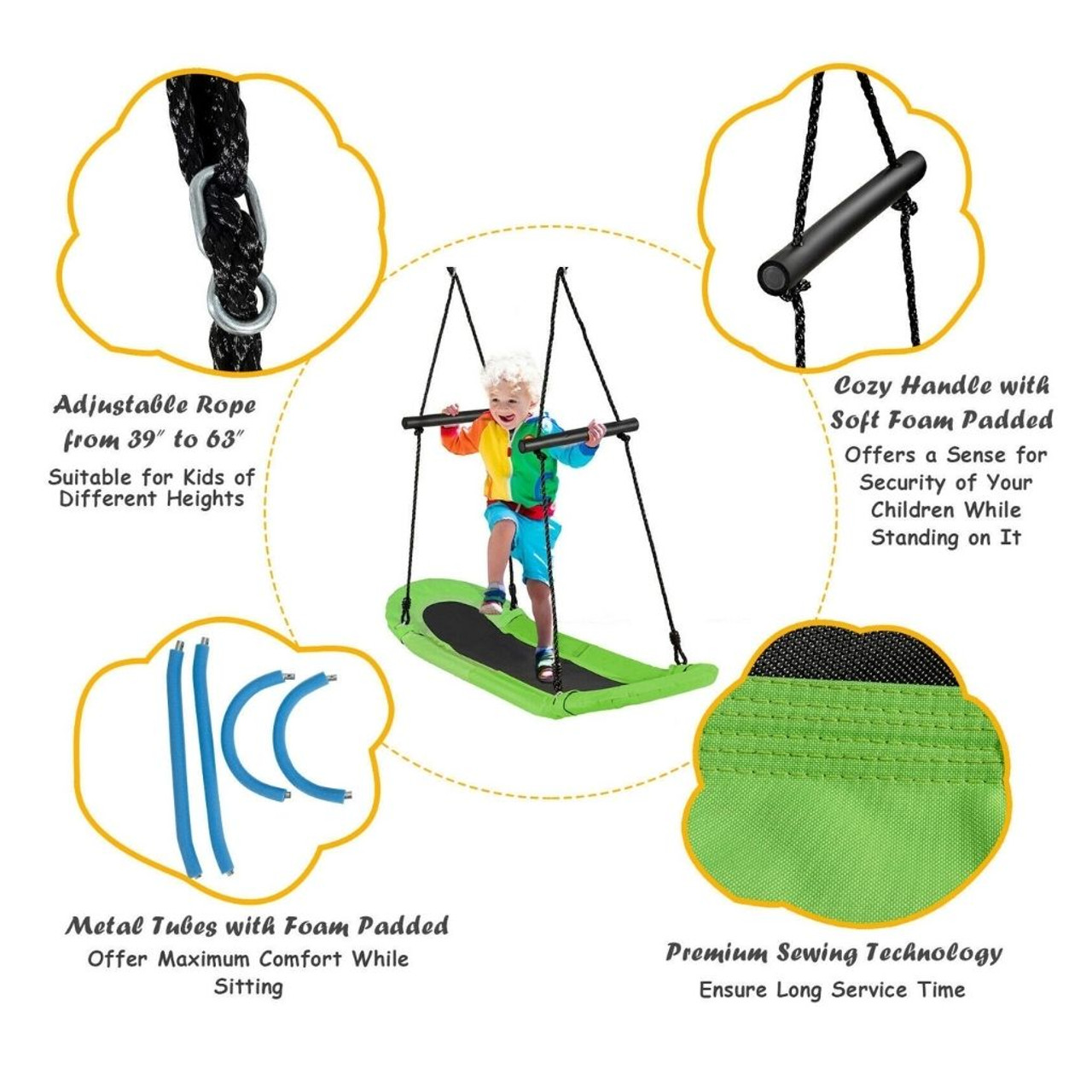 Kids' 4-Foot Surfing Tree Swing product image