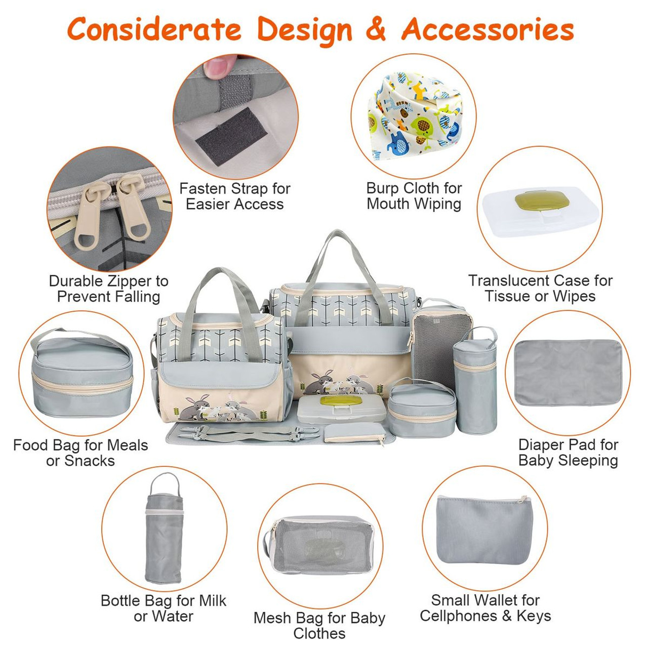 Babyluv™ 11-Piece Diaper Bag Set product image