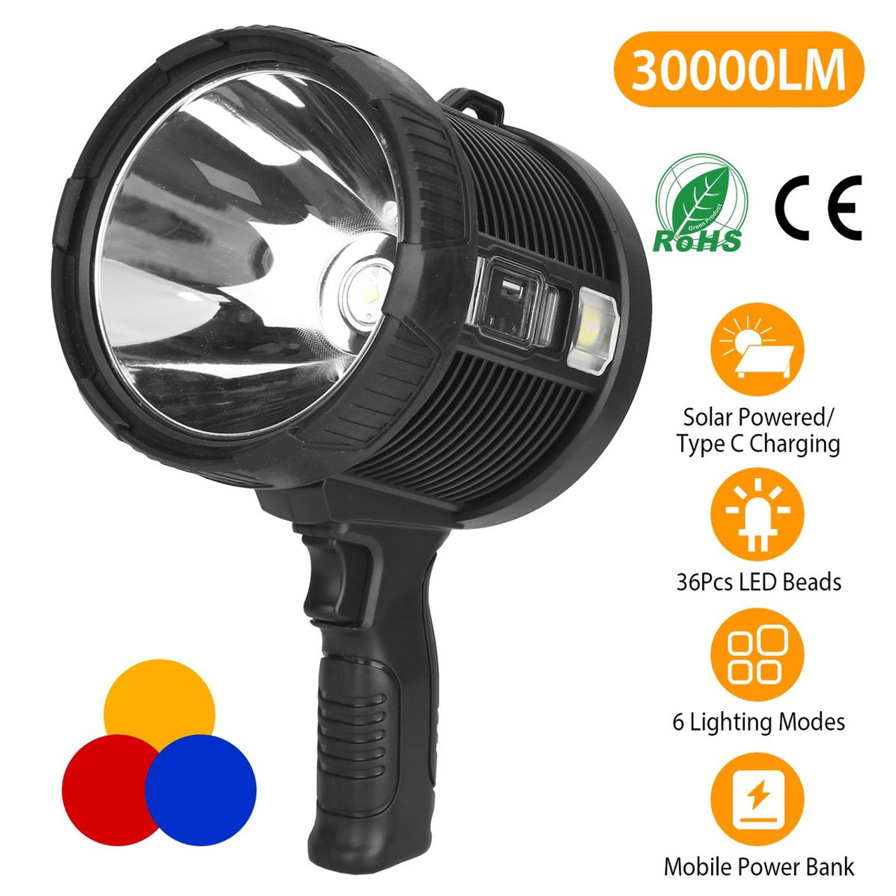 LakeForest® 30,000LM LED Searchlight product image