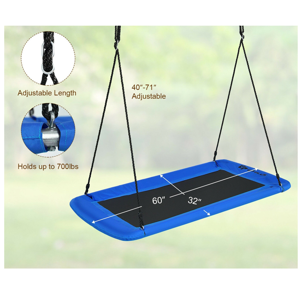 Giant 60-Inch Outdoor Platform Swing product image