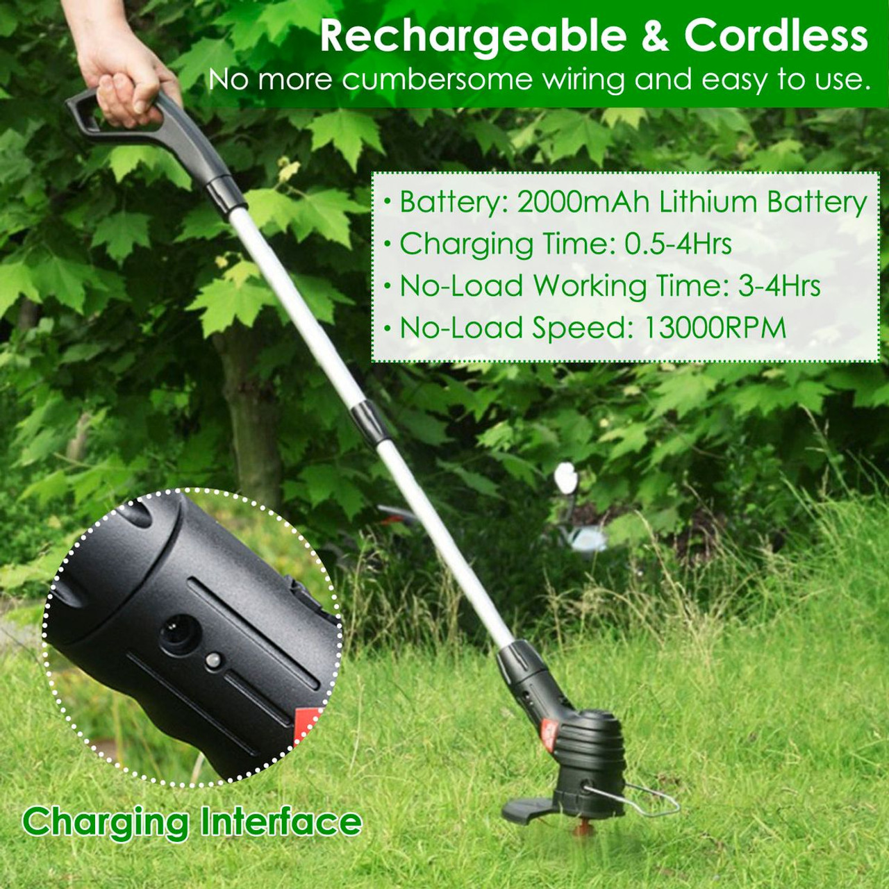 LakeForest® Rechargeable Grass Trimmer product image