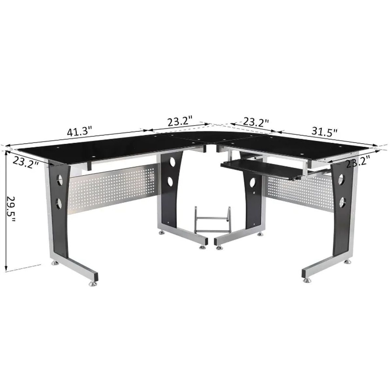 HOMCOM® L-Shaped Corner Computer Desk product image