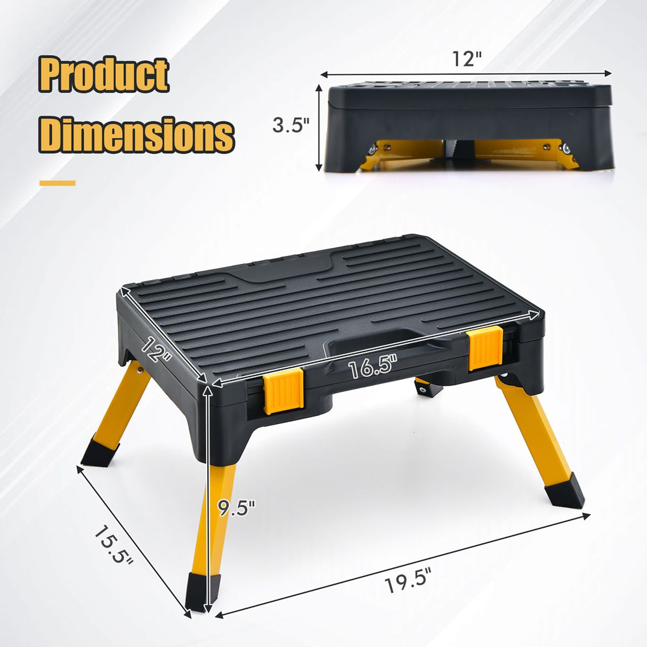 2-in-1 Step Ladder Toolbox Stool product image