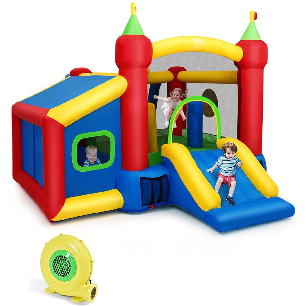 Kids' 7-in-1 Inflatable Bounce House Castle with Ocean Balls & Blower product image