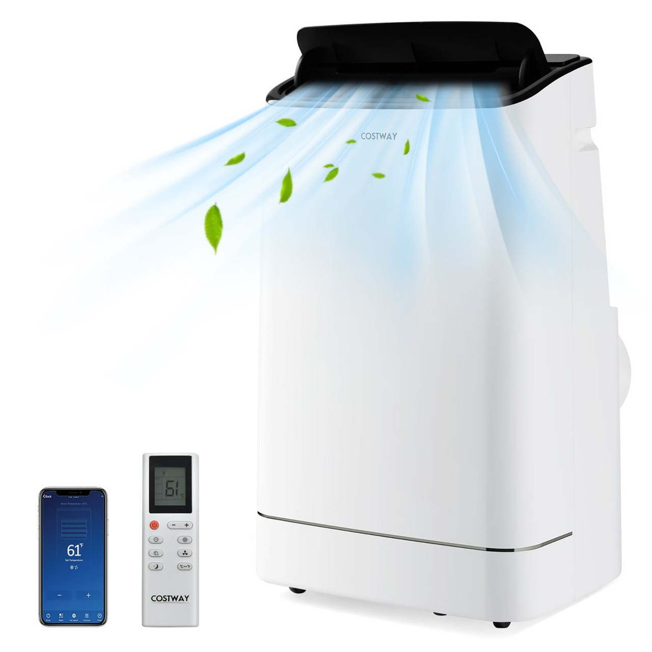 15,000-BTU Portable Air Conditioner with Heat and Auto Swing product image