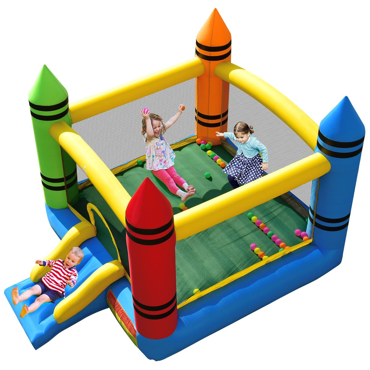 Kids' Inflatable Bounce House with Slide & Ocean Balls product image
