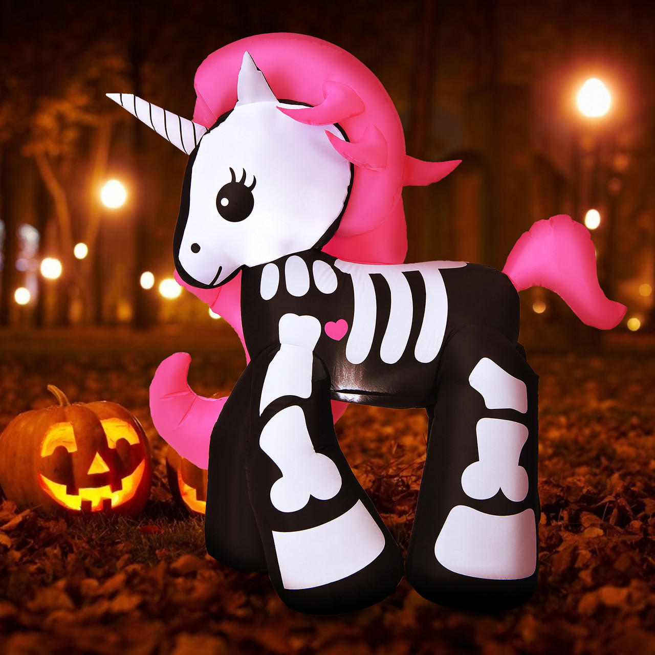 5.5-Foot Inflatable Skeleton Unicorn product image