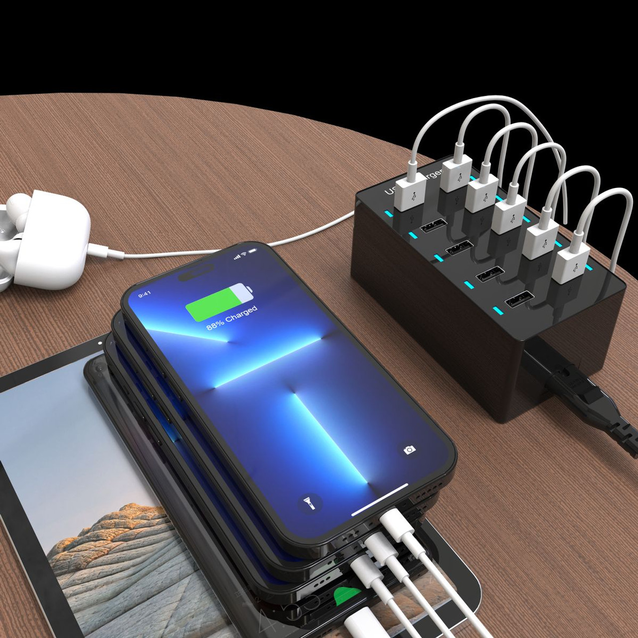 10-Port USB Charger Hub, 50W product image 10-Port USB Charger Hub, 50W product image