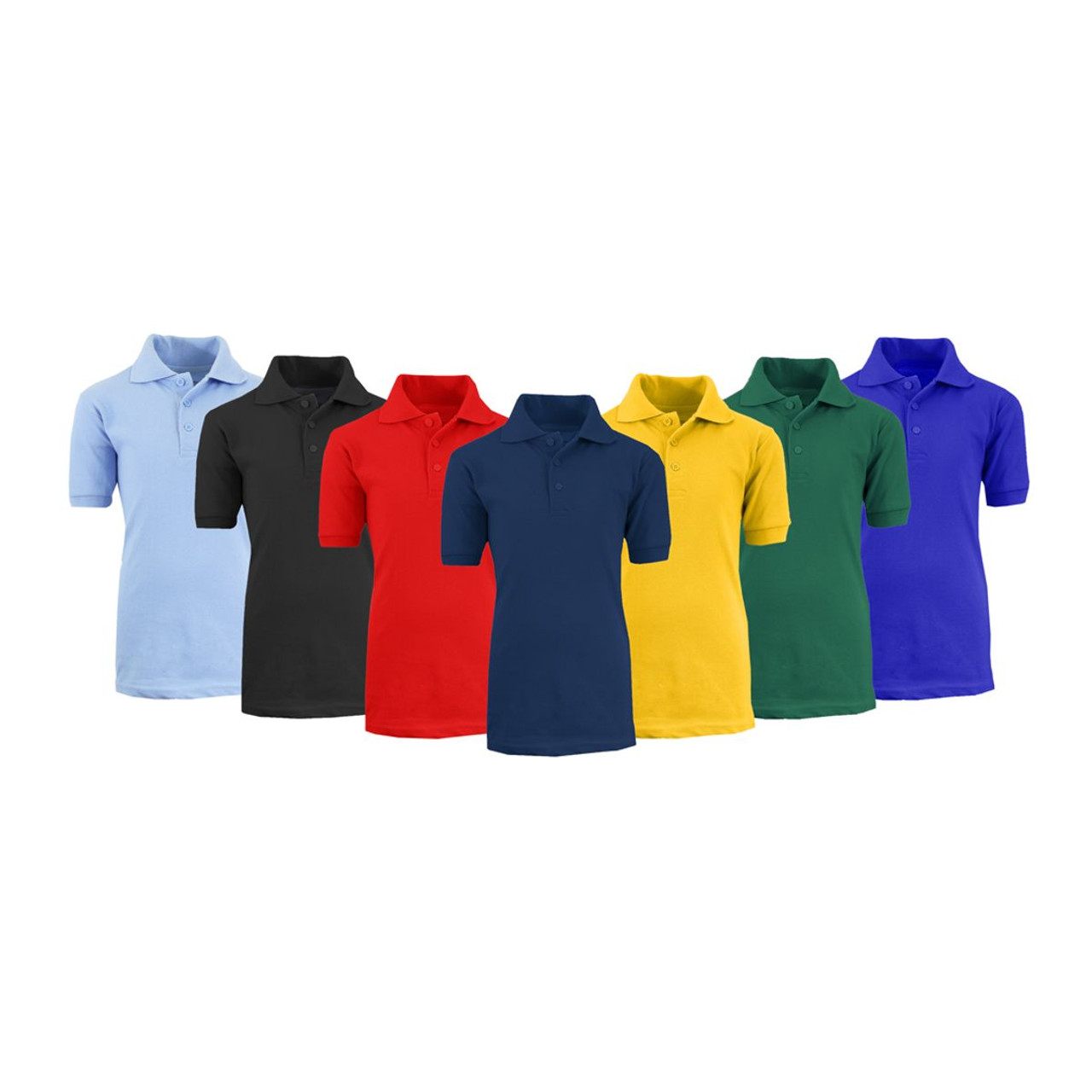 Boys' Short Sleeve School Uniform Pique Polo Shirt (3-Pack)    product image