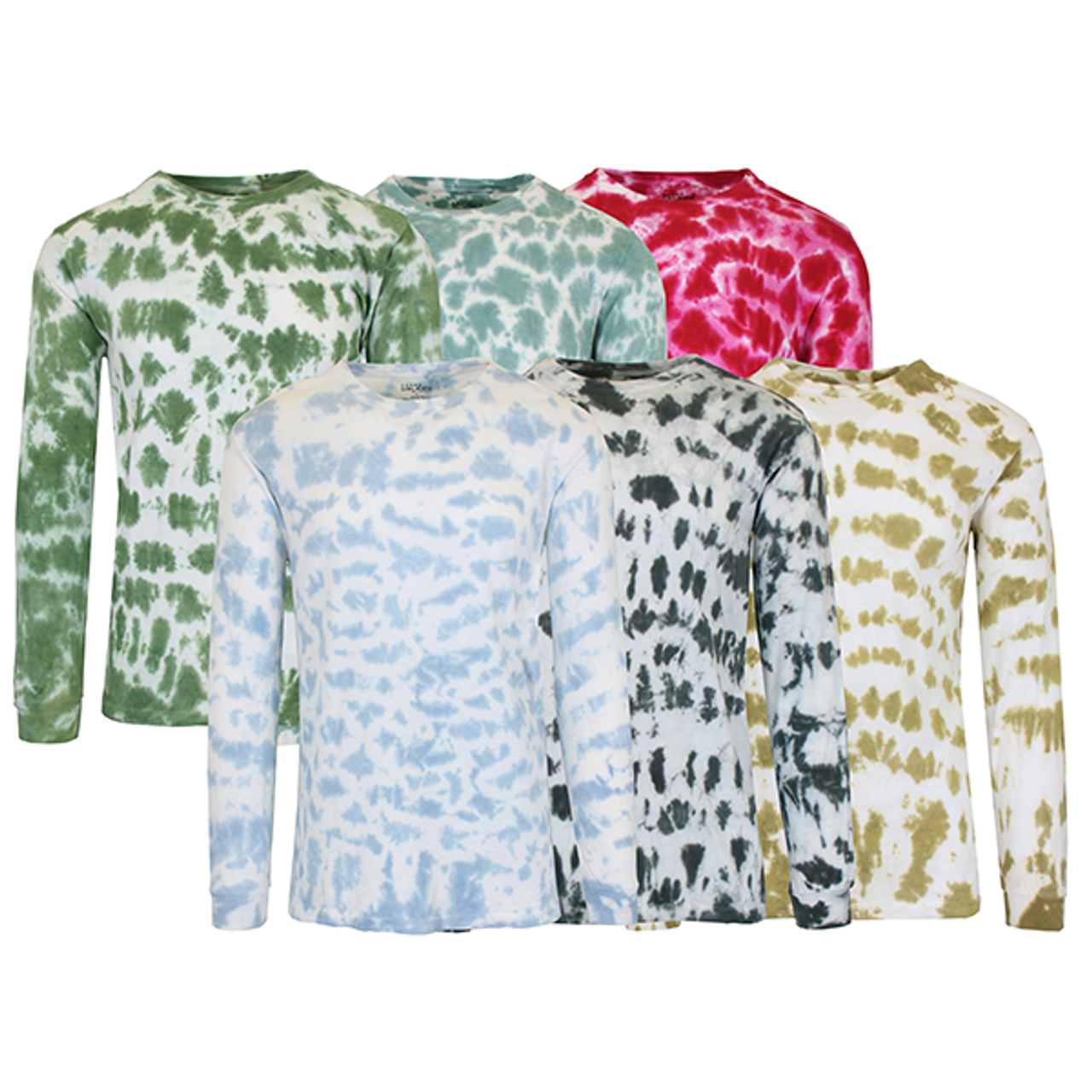 Men's Long Sleeve Tie-Dye Cotton T-Shirt product image