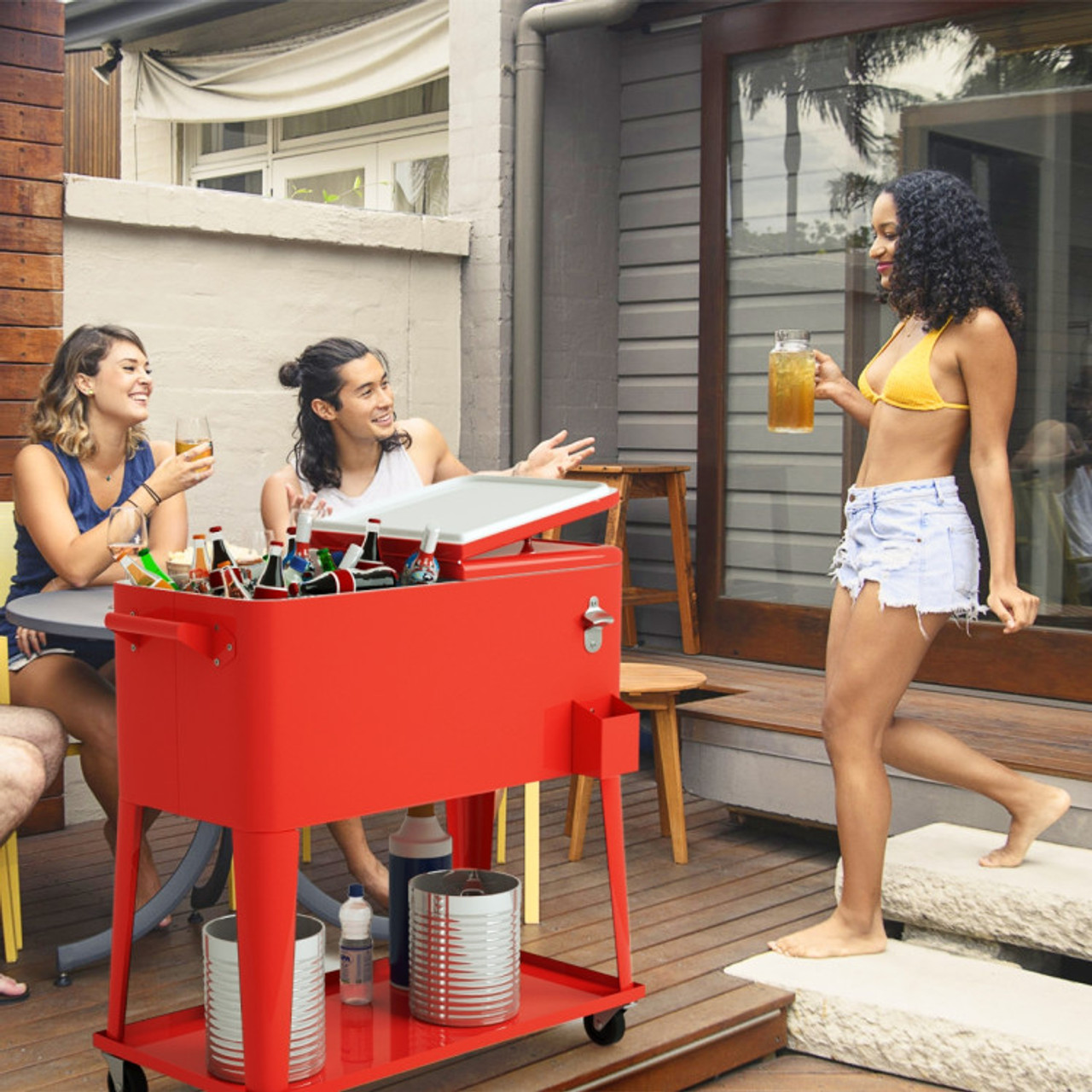 80-Quart Outdoor Patio Rolling Steel Construction Cooler product image 80-Quart Outdoor Patio Rolling Steel Construction Cooler product image