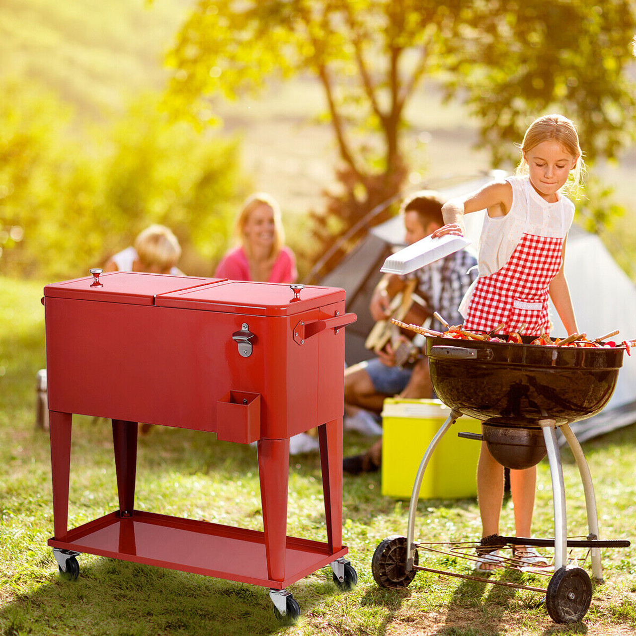 80-Quart Outdoor Patio Rolling Steel Construction Cooler product image 80-Quart Outdoor Patio Rolling Steel Construction Cooler product image