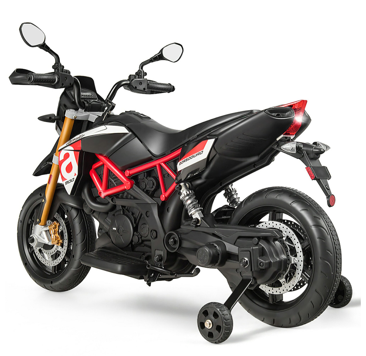 Kids' 12V Ride-On Motorcycle with Training Wheels product image