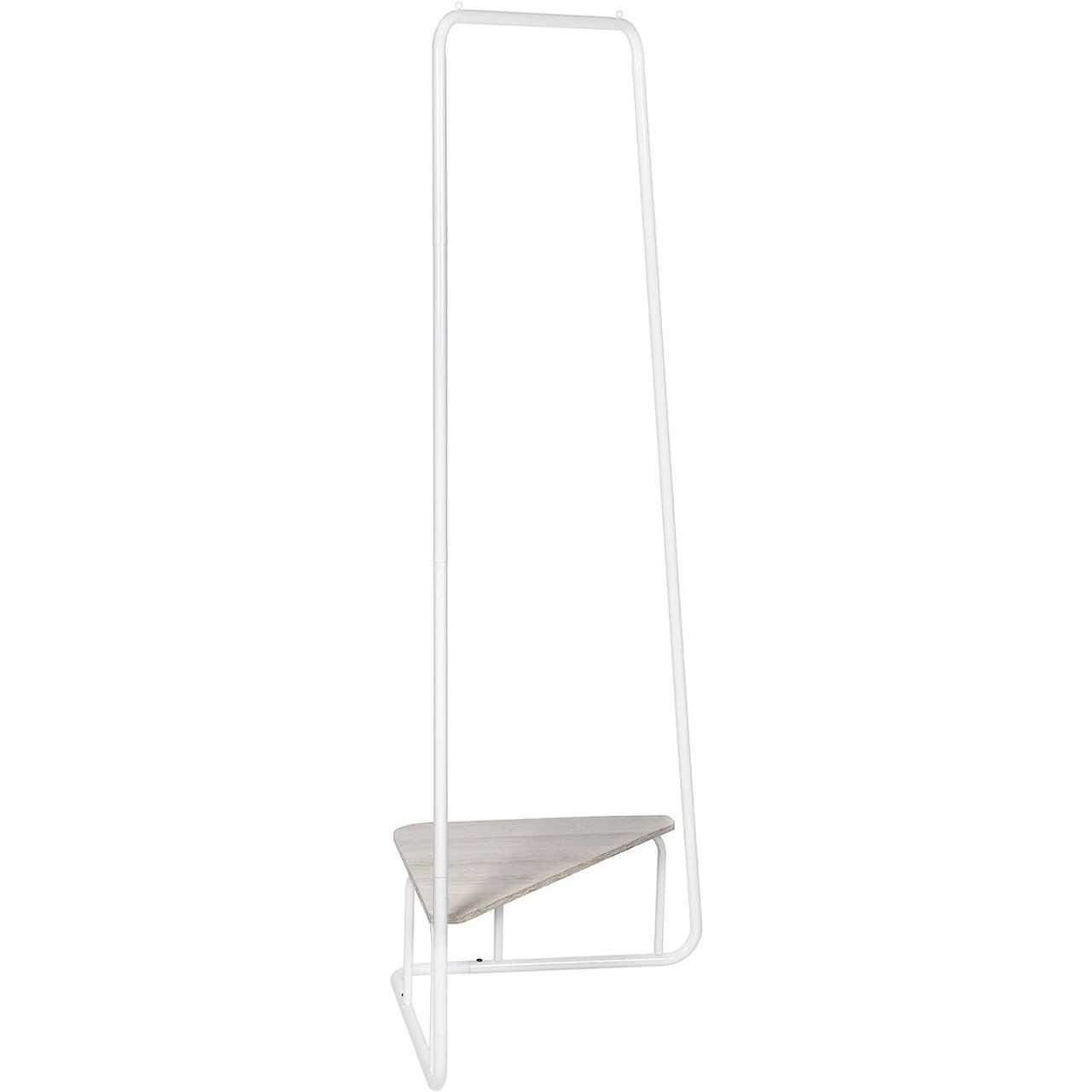 Corner Garment Rack with Wood Grain Laminate Top product image