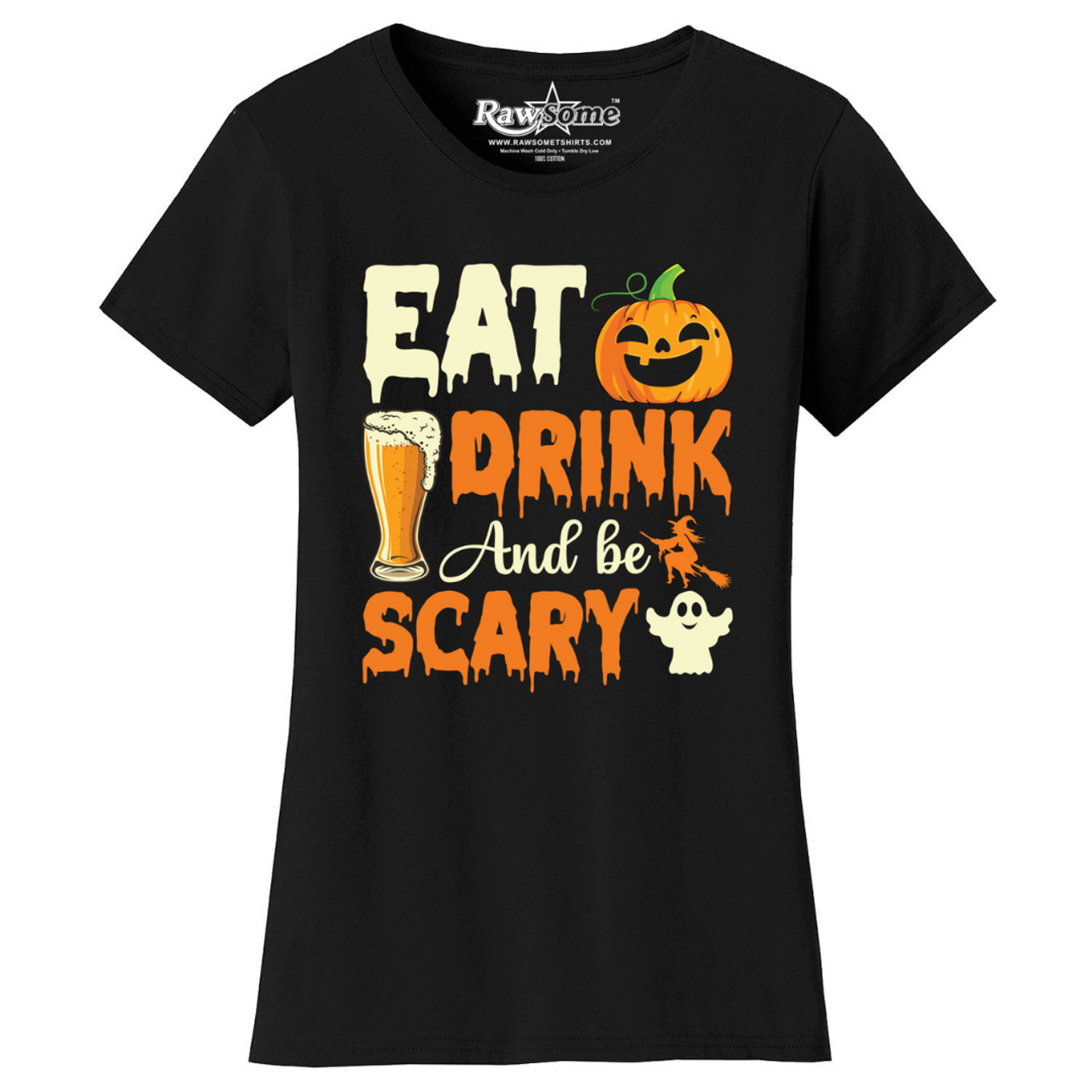 Women's Creepy Scary Short Sleeve Halloween T-Shirt product image