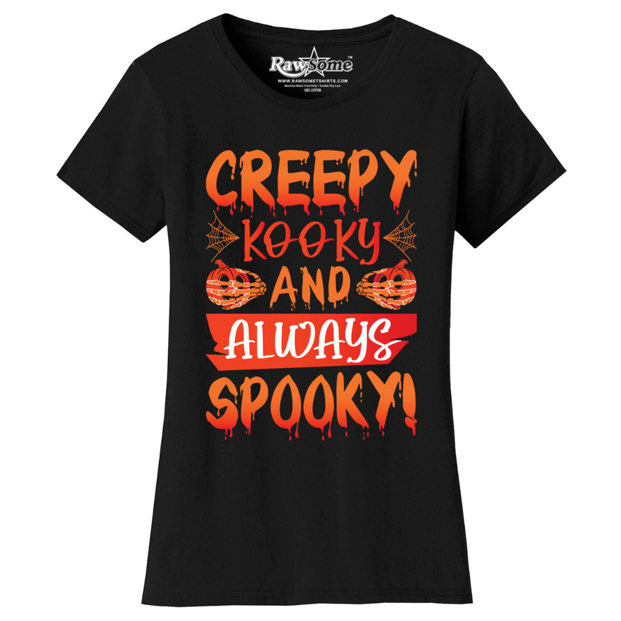 Women's Creepy Scary Short Sleeve Halloween T-Shirt product image