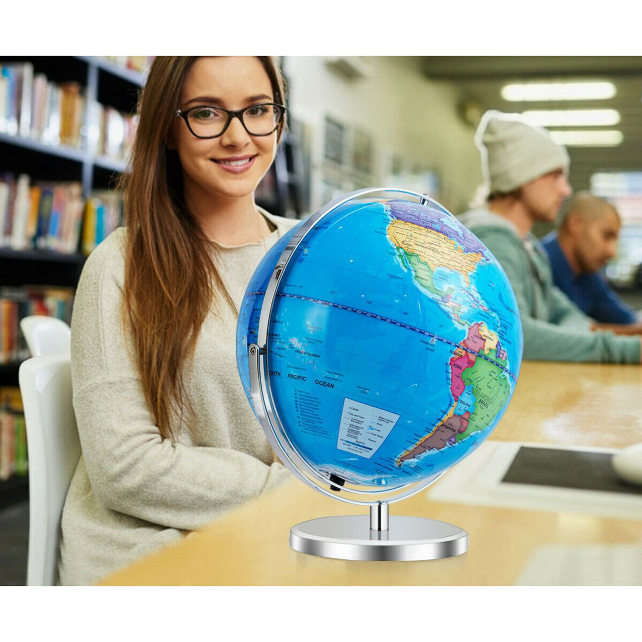 13" Illuminated World Globe  product image