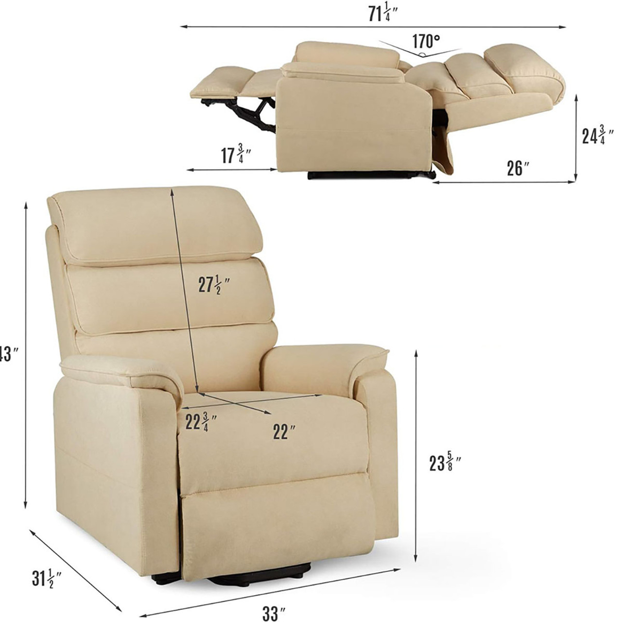 Electric Dual Motor Power Recliner Lift Chair  product image