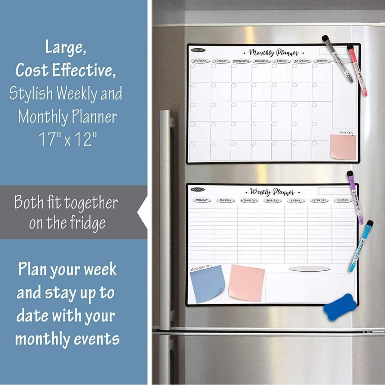 Magnetic Dry-Erase Board Combo Weekly and Monthly Planner product image