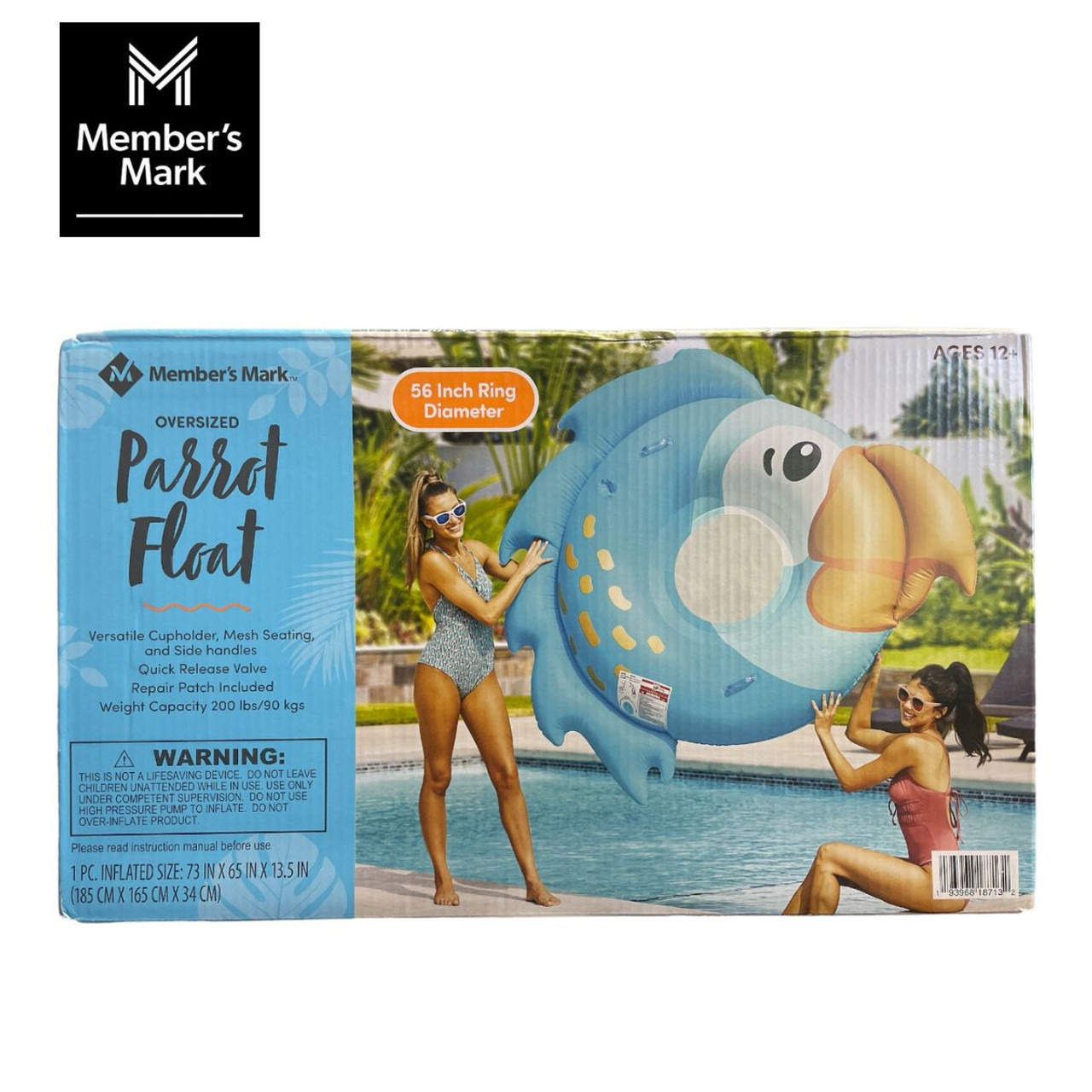 Member's Mark Oversized 56-inch Parrot Pool Float with Mesh Seat product image
