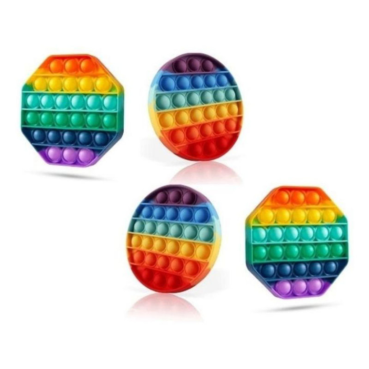 Rainbow Bubble Popper Anti-Stress Fidget Toy (2- or 4-Pack) product image