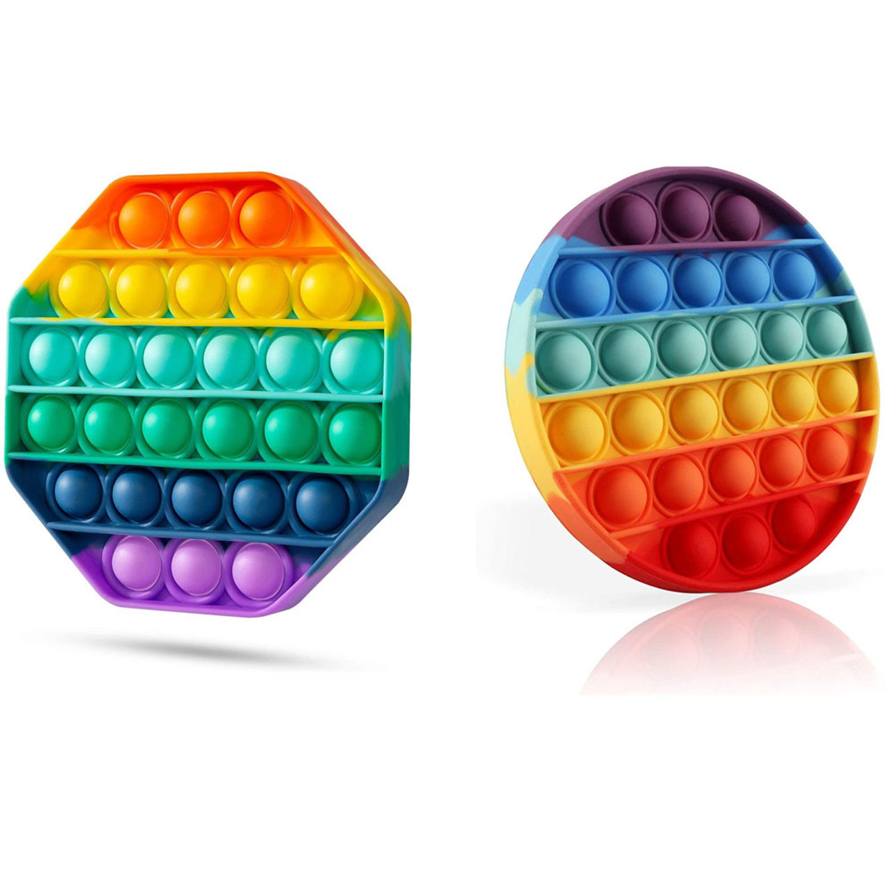 Rainbow Bubble Popper Anti-Stress Fidget Toy (2- or 4-Pack) product image