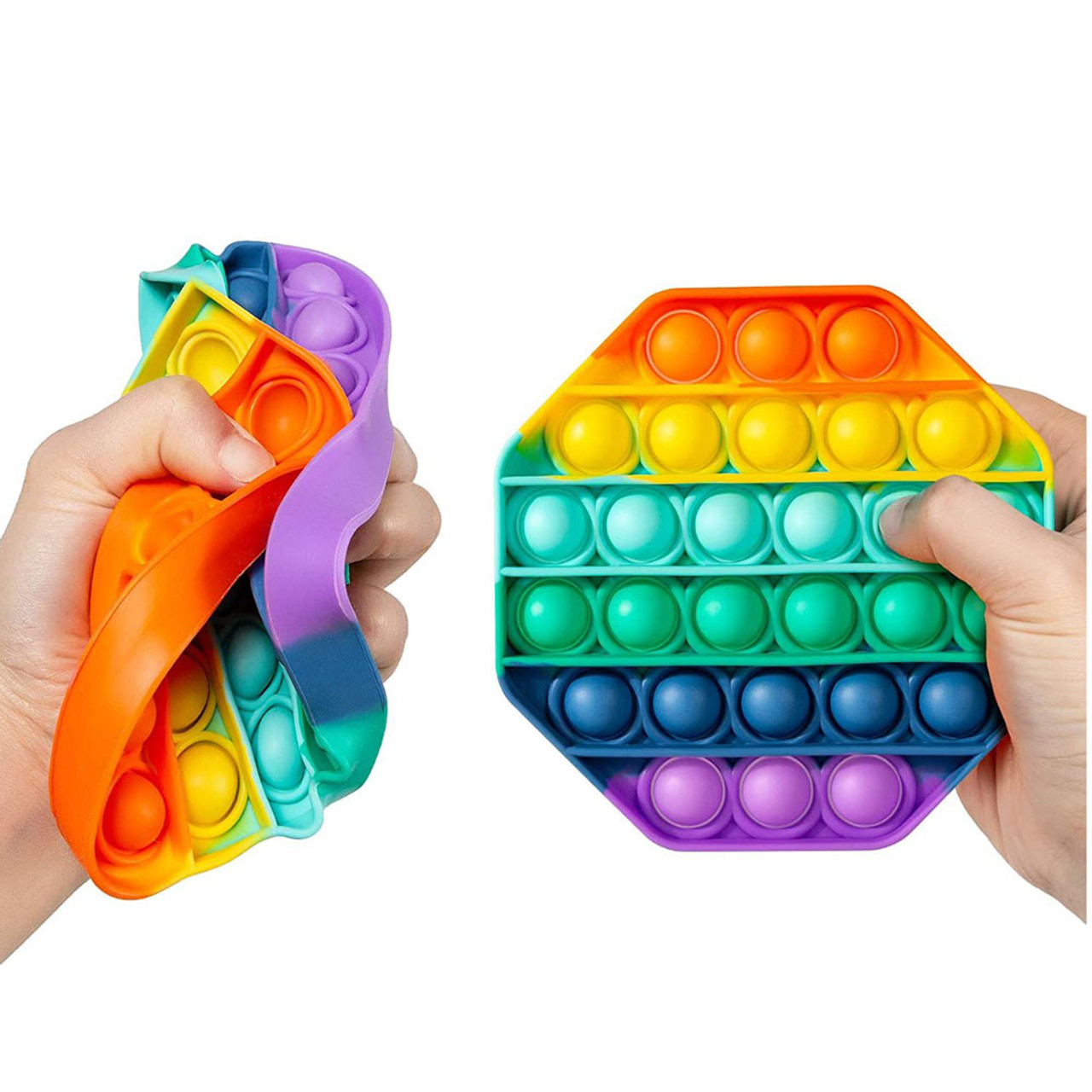 Rainbow Bubble Popper Anti-Stress Fidget Toy (2- or 4-Pack) product image