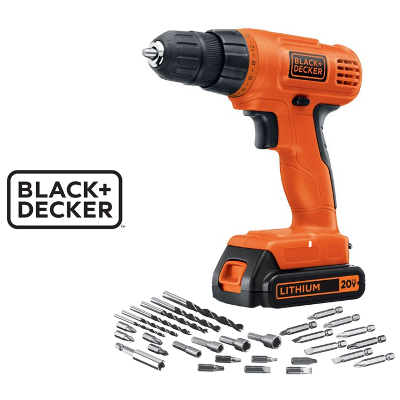 Black & Decker 20V Lithium Cordless Drill/Driver