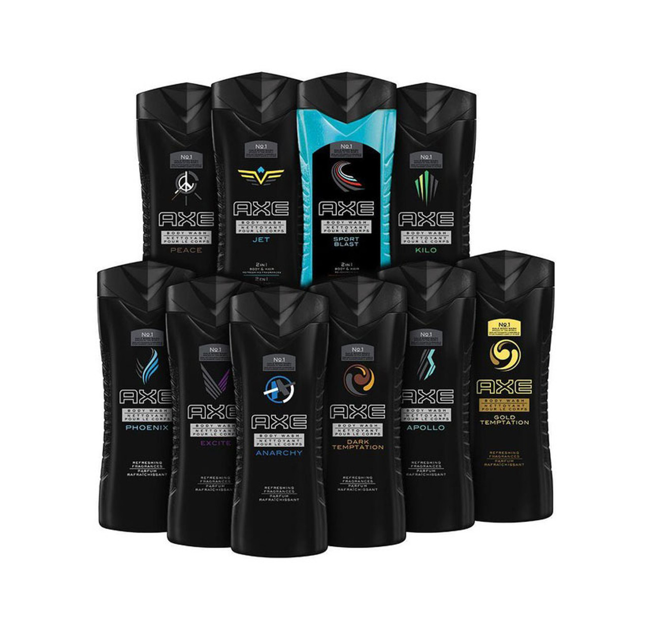 AXE® Body Wash Shower Gel, 8.45 fl. oz. (10-Pack) product image