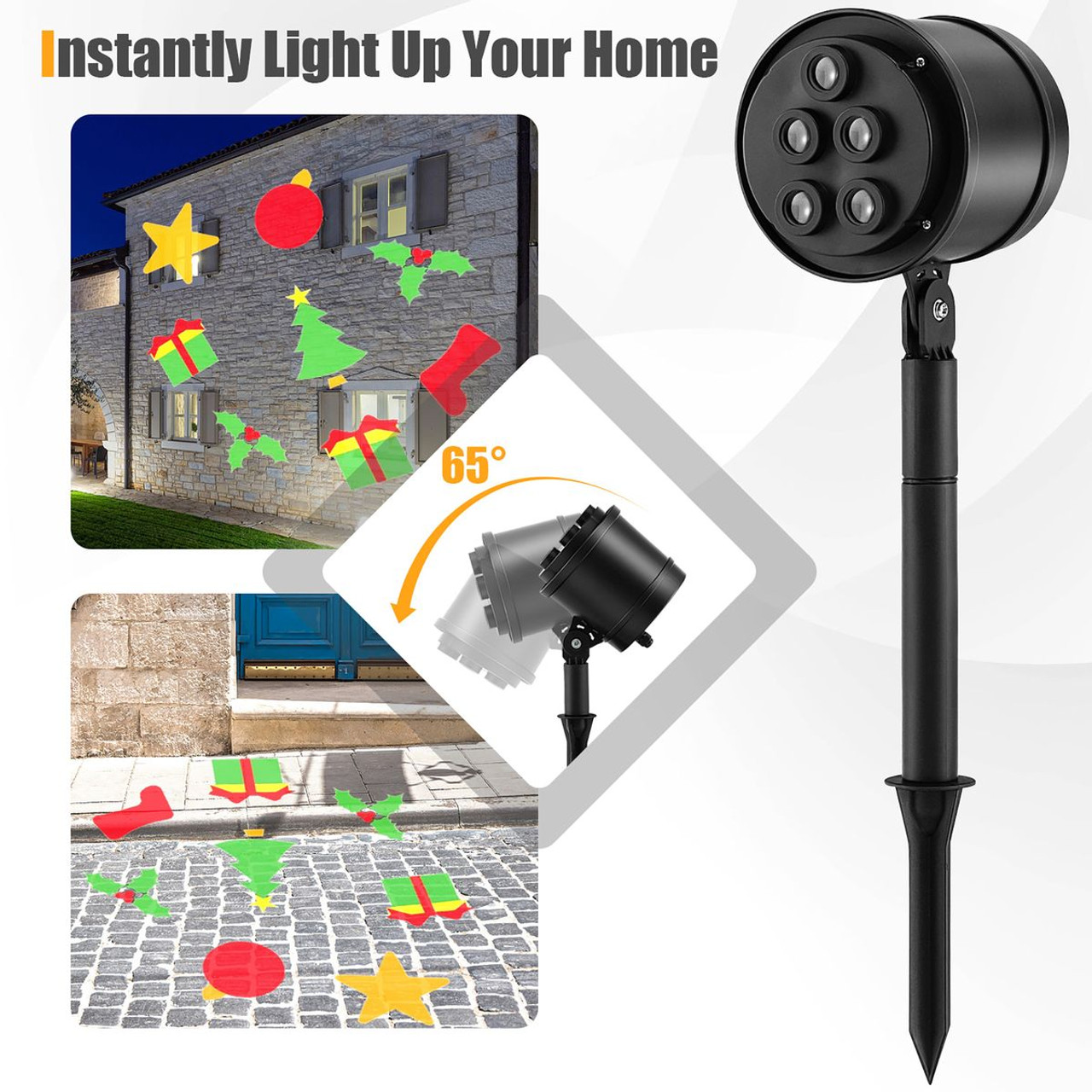 Goplus Christmas LED Projection Lamp with Lawn Stake product image