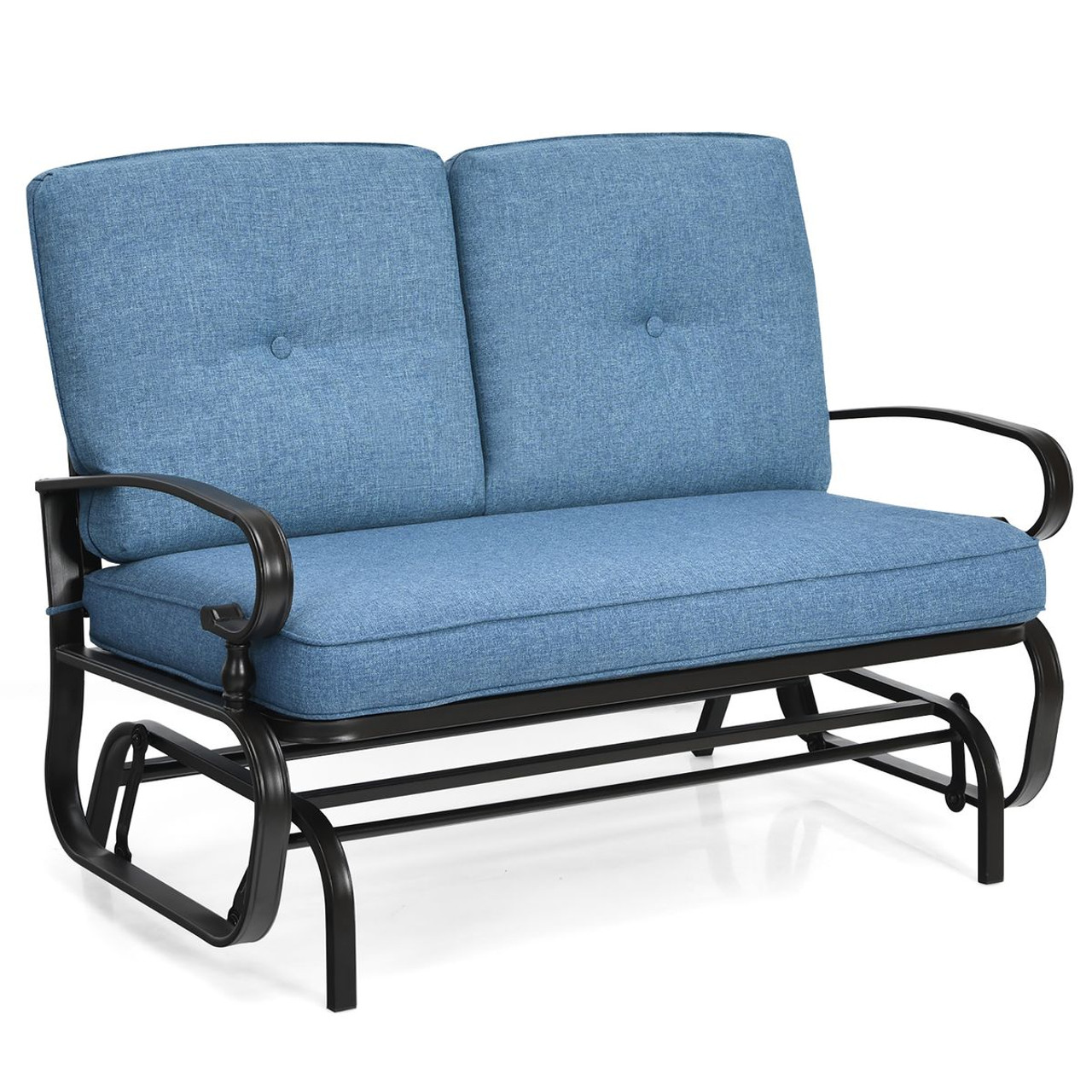 Outdoor Patio Cushioned Rocking Bench Loveseat product image
