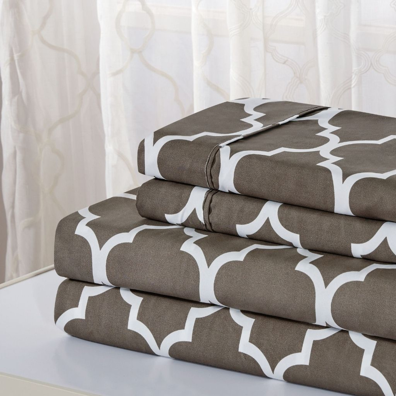 Egyptian Luxury Printed 1800TC Sheet Set by Bibb Home® product image