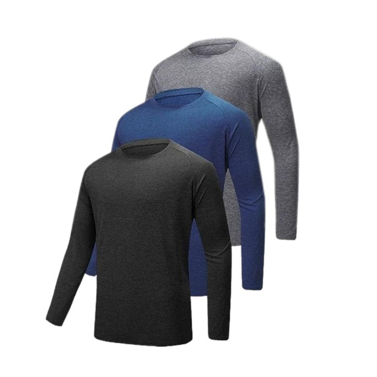 Men's Active Dry-Fit Long Sleeve Performance Shirt (3-Pack) product image