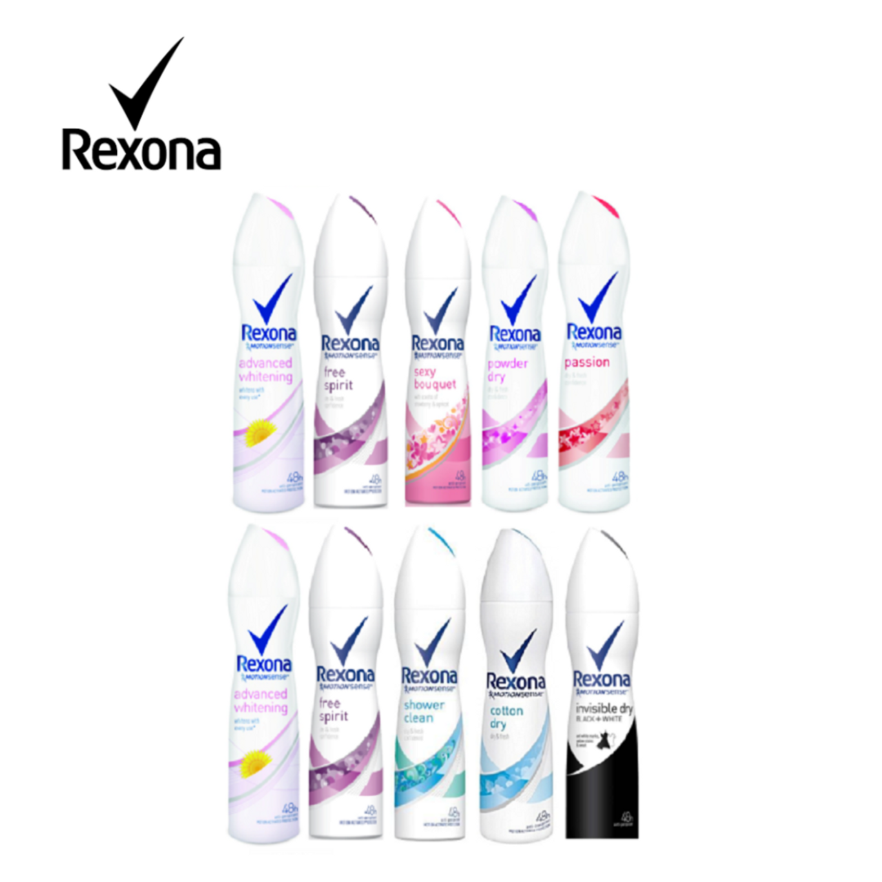 Rexona® MotionSense™ Deodorant Body Spray, 150mL  (10-Pack) product image