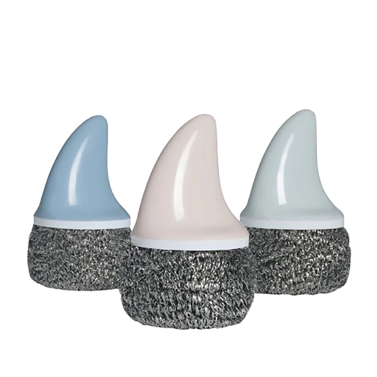 Cute Shark-Fin Pan Scrubber (with 4 Scrub Refills) - DailySteals