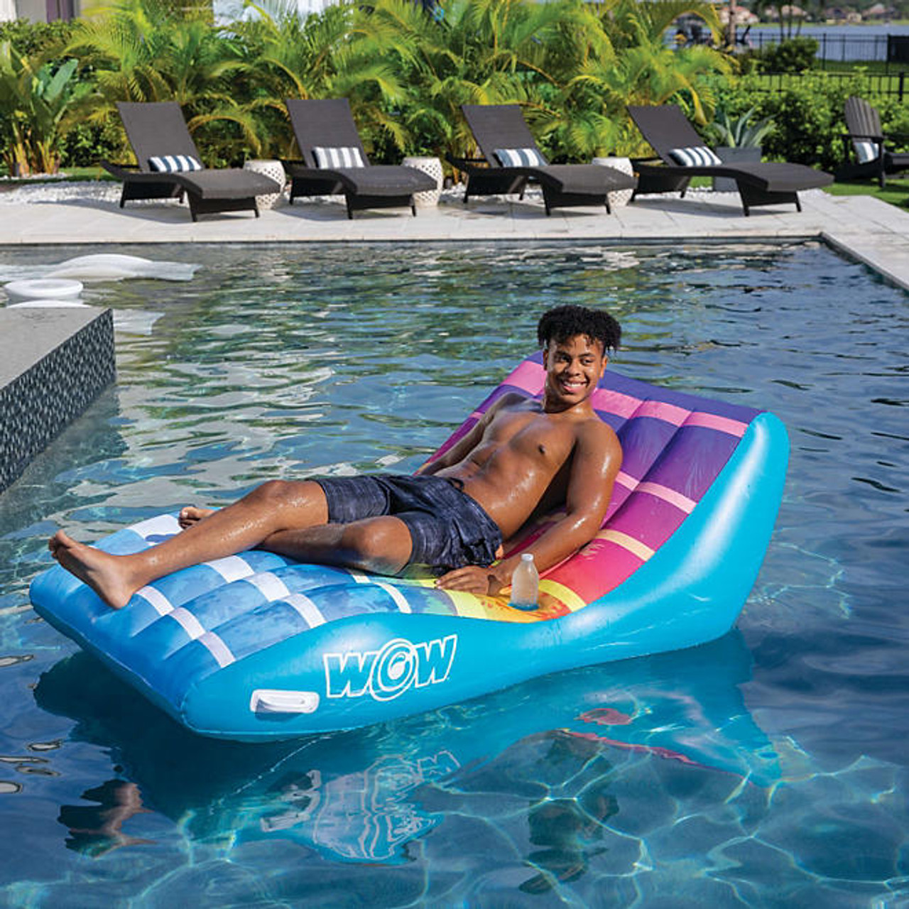 Soft Top Sunset Chaise Lounge Pool Float by Wow Sports® product image