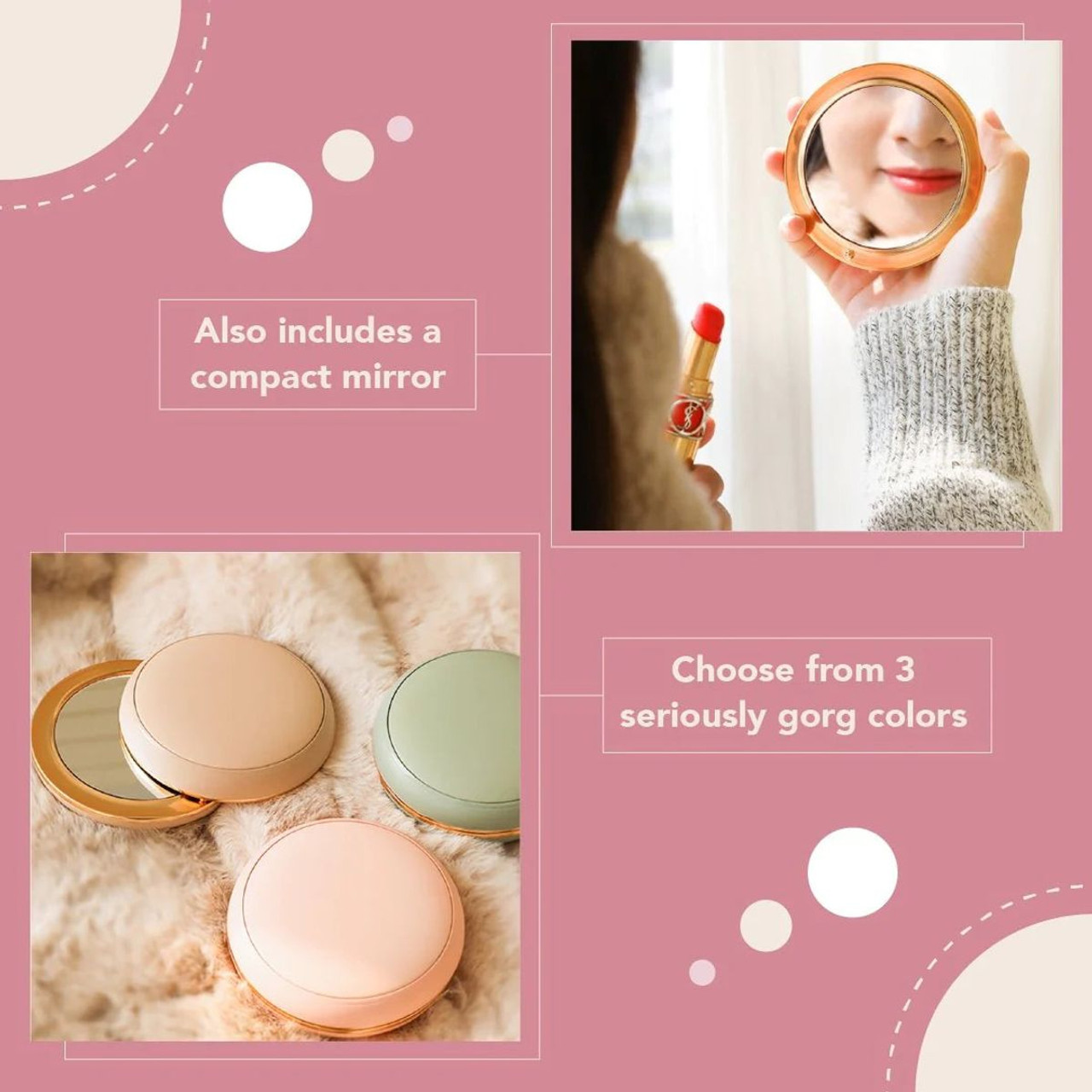 3-in-1 Macaron Power Bank, Hand Warmer, and Mirror product image