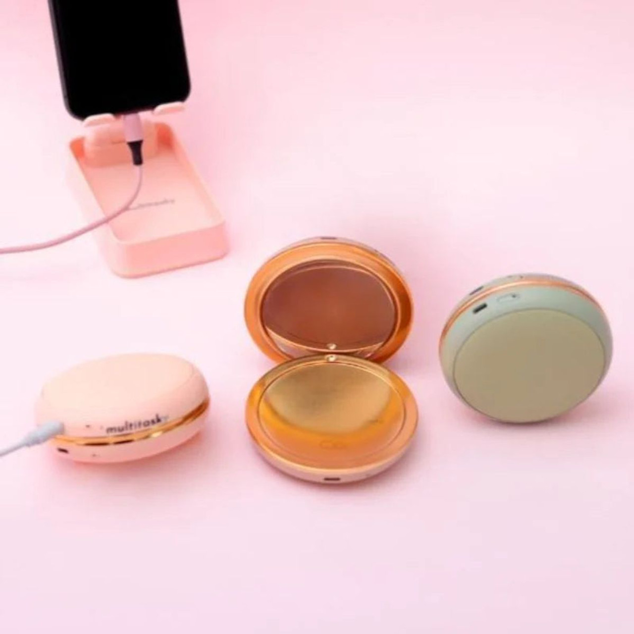 3-in-1 Macaron Power Bank, Hand Warmer, and Mirror product image