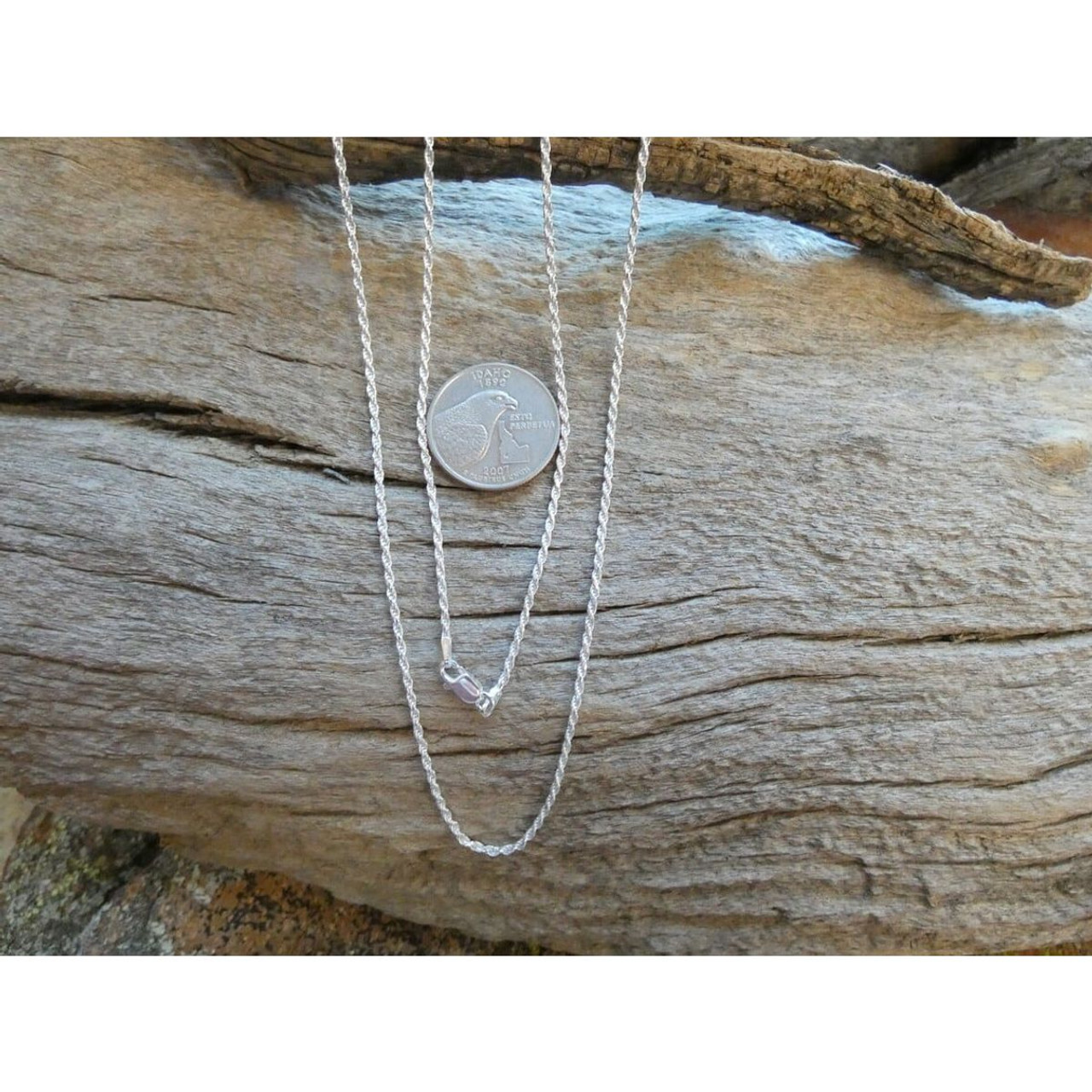 Italian 1.7mm 925 Sterling Silver Chain, Diamond-Cut Rope product image